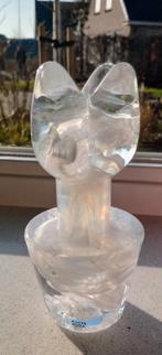 Kosta Boda kristalglas tulp met witte slinger 'Flower Power, Ophalen of Verzenden