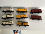 8 Fleischmann gesloten goederenwagens 50-er jaren, Gebruikt, Gelijkstroom, Fleischmann, Wagon