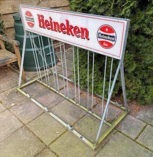 HEINEKEN bier fietsenrek jaren ‘70, Verzamelen, Ophalen, Zo goed als nieuw