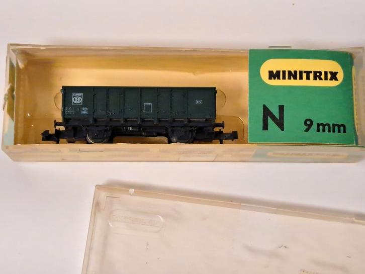 Minitrix goederenwagon België, art. 3170, Hobby en Vrije tijd, Modeltreinen | N-Spoor, Zo goed als nieuw, Wagon, Gelijkstroom