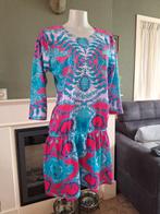 Custo jurk mooie turquoise roze mt 6 44 XL, Overige kleuren, Custo, Verzenden, Maat 42/44 (L)