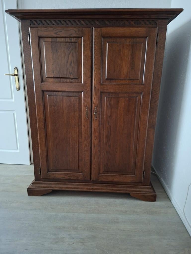 Eiken houten kast computerkast bureau werkplek, Ophalen