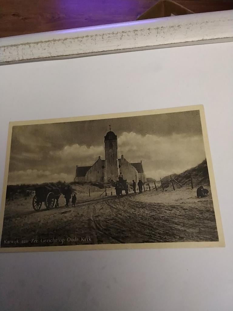 KATWIJK AAN ZEE. GEZICHT OP OUDE KERK. 1953, Ophalen of Verzenden, 1940 tot 1960, Zuid-Holland