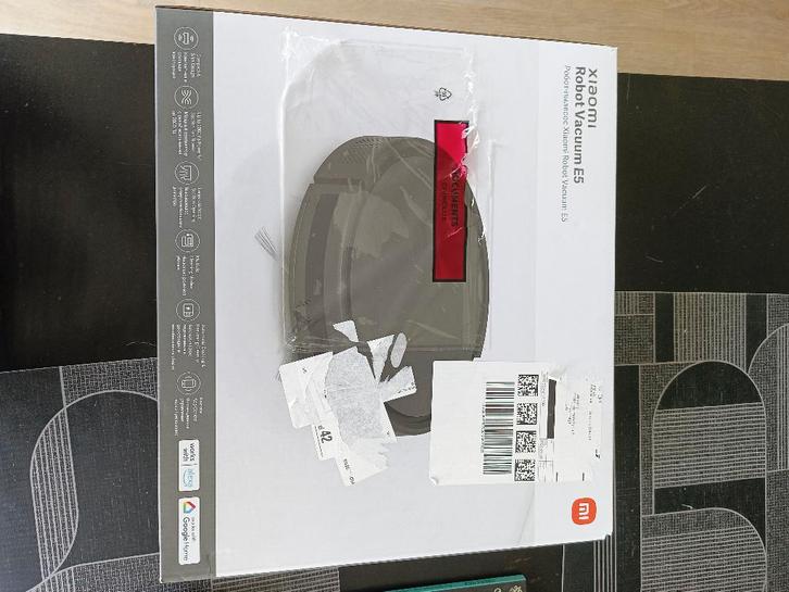 NIEUW NEW Xiaomi Robot Vacuum E5 - Robot Stofzuiger  Zwart, Witgoed en Apparatuur, Stofzuigers, Nieuw, Robotstofzuiger, Reservoir