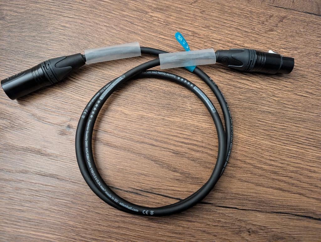 Adam Hall 5 Star DMF0100 DMX/AES-EBU kabel XLR 1m, Audio, Tv en Foto, Audiokabels en Televisiekabels, Ophalen of Verzenden, Zo goed als nieuw