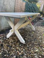Witte Tuintafel van Zwaar Hout - Robuust en Stijlvol, Tuin en Terras, Tuintafels, Ophalen, Gebruikt, Rechthoekig, Hout