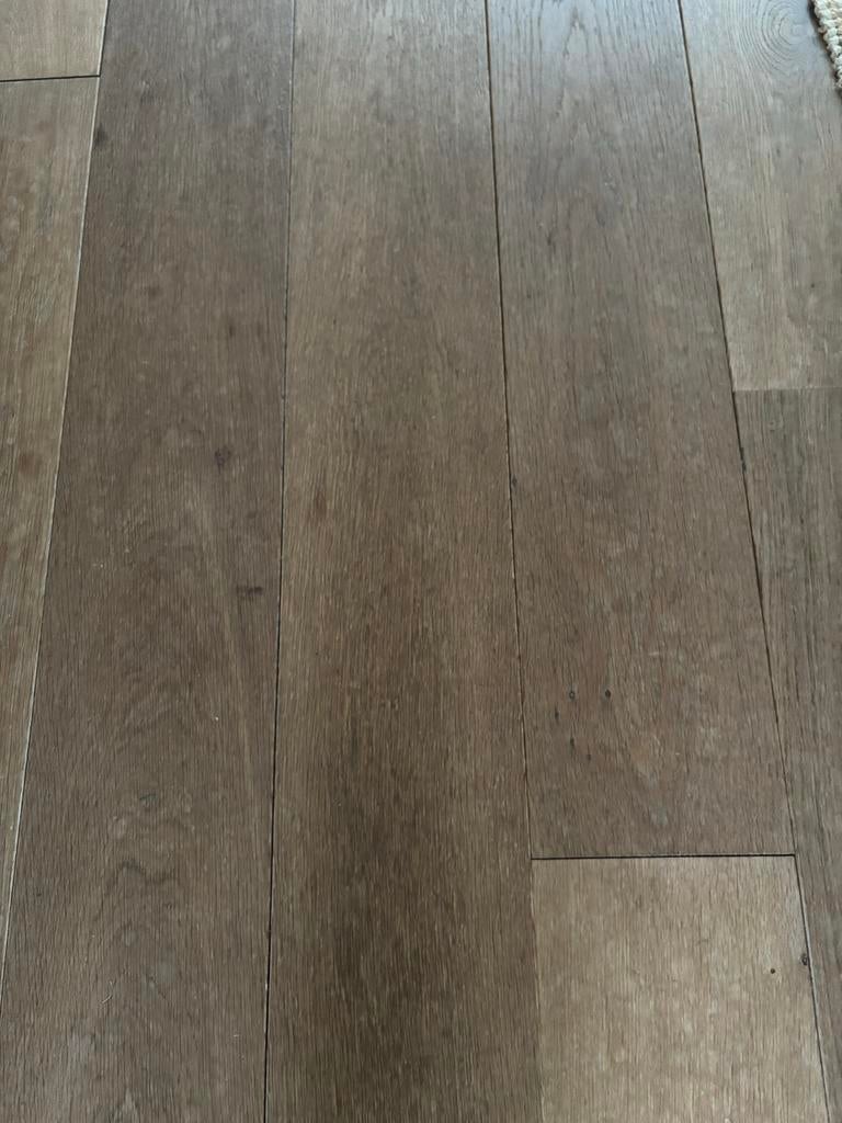 Eiken houten vloerdelen, 50m², 18 cm breed, Doe-het-zelf en Verbouw, Vloerdelen en Plavuizen, Gebruikt, 10 m² of meer, 10 tot 30 cm