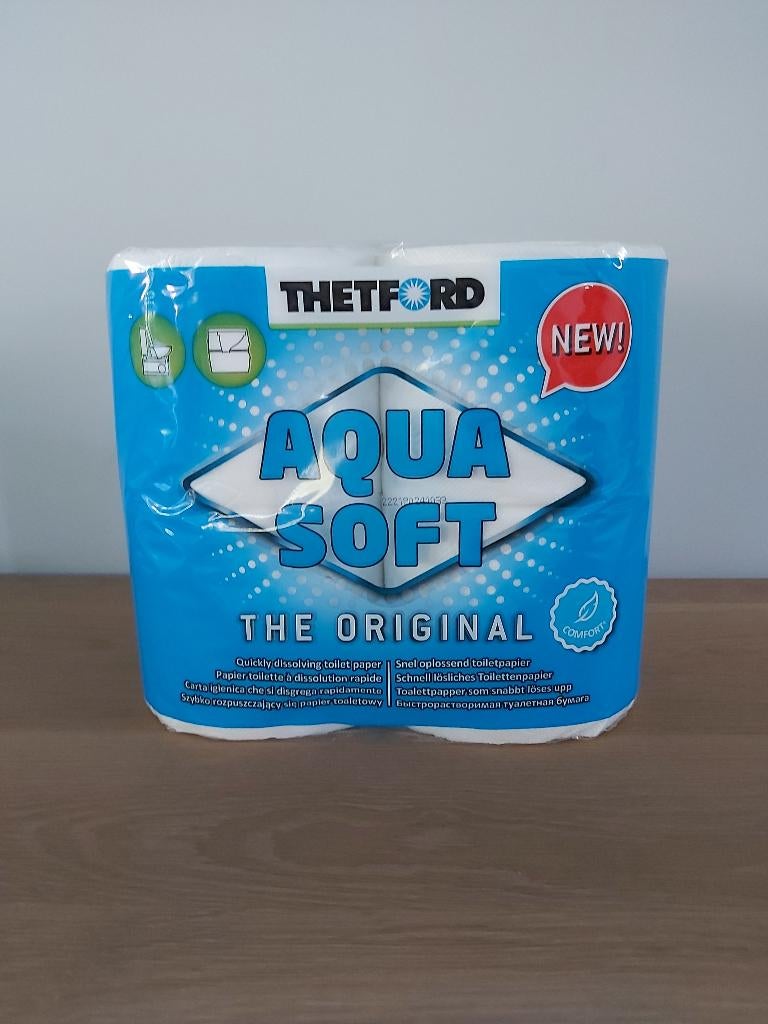 Thetford Aqua Soft Toiletpapier, 4 Rollen in 1 pak, Caravans en Kamperen, Ophalen of Verzenden, Nieuw