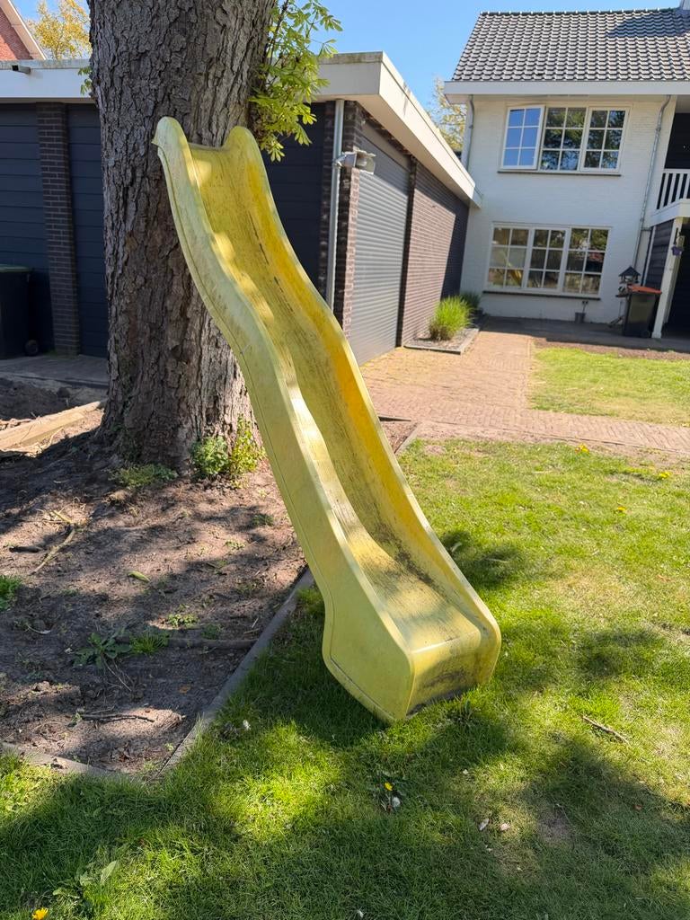 Gele losse glijbaan voor kinderen gratis!, Ophalen, Gebruikt