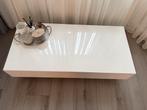Hoogglans witte salontafel, Huis en Inrichting, Ophalen, 100 tot 150 cm, 50 tot 100 cm, Zo goed als nieuw