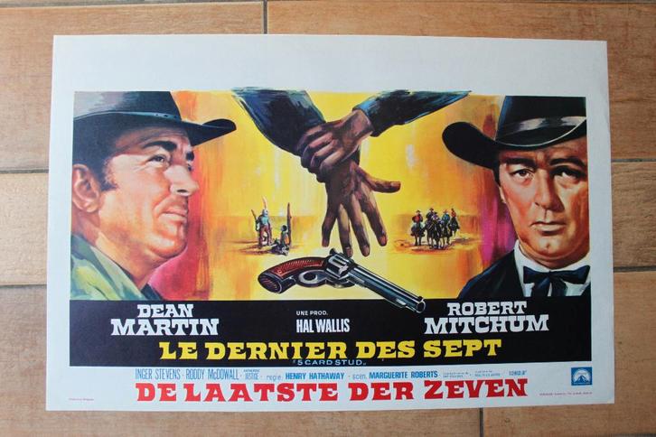 filmaffiche Dean Martin 5 Card Stud 1968 filmposter, Verzamelen, Posters, Zo goed als nieuw, Film en Tv, A1 t/m A3, Rechthoekig Liggend