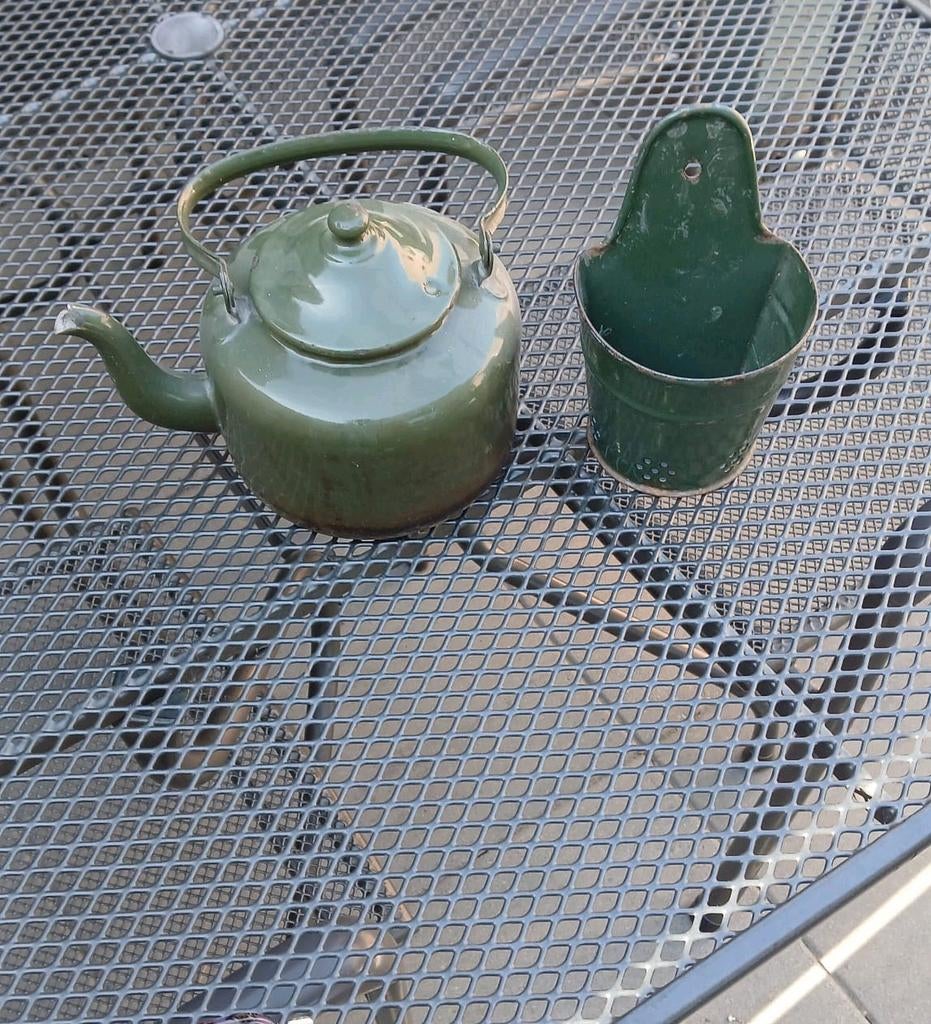 Oud emaille setje, Antiek en Kunst, Antiek | Emaille, Ophalen