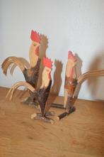3 handgemaakte vintage berkenhout ZWEEDSE paaskippen/hanen, Ophalen of Verzenden, Nieuw