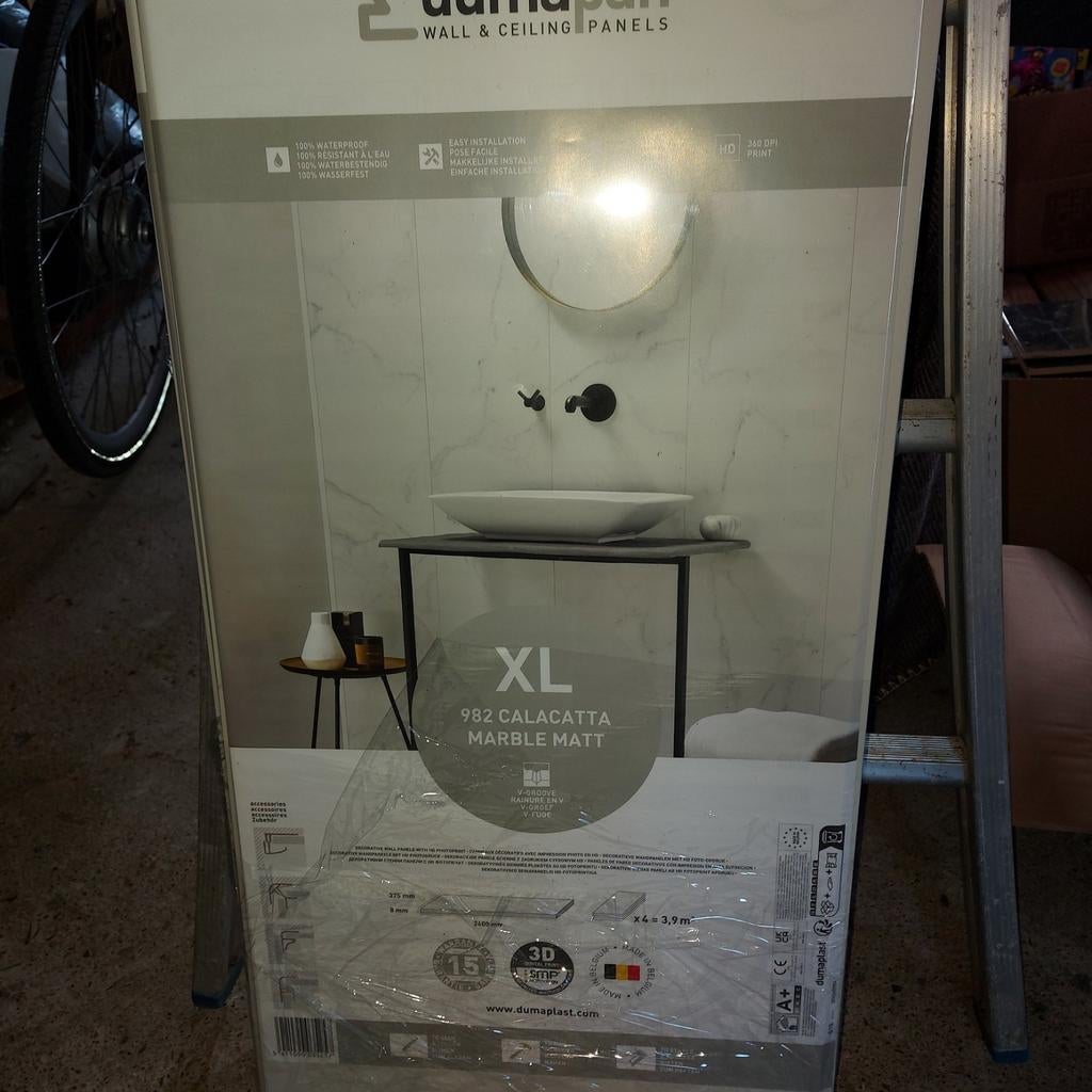 Dumapan wand/plafondpanelen Calacatta Marble Matt, Doe-het-zelf en Verbouw, Ophalen, Overige typen, Nieuw, 5 tot 10 m²