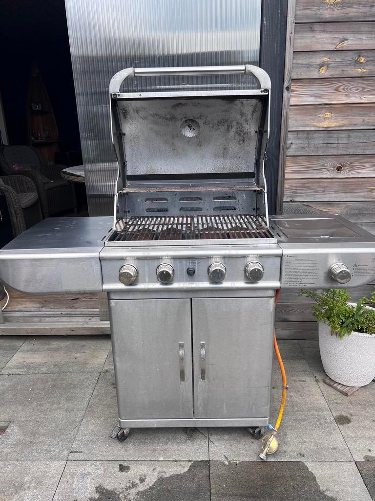 BonFire Gas BBQ met 4 branders en zijbrander, Tuin en Terras, Gasbarbecues, Gebruikt, Ophalen of Verzenden