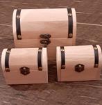 Houten nieuwe schatkistjes 2 maten, Ophalen of Verzenden, Nieuw, Overige typen