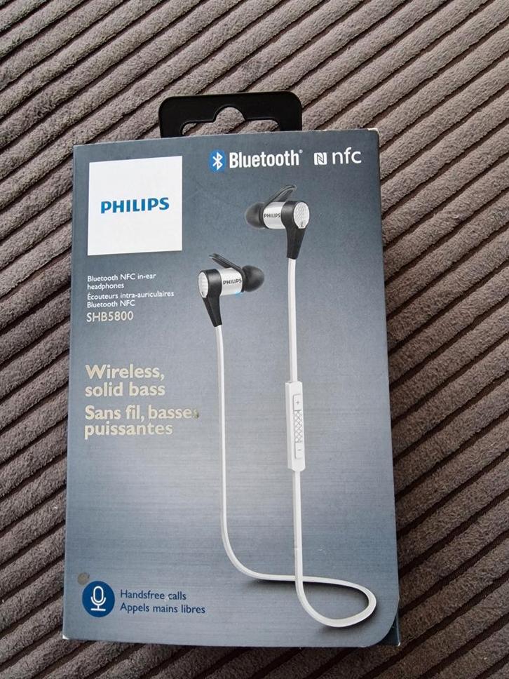 Philips SHB5800 Bluetooth NFC In-ear Oordopjes Wit, Audio, Tv en Foto, Koptelefoons, Zo goed als nieuw, Philips, Draadloos, Bluetooth