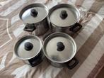 Pannen, Huis en Inrichting, Keuken | Potten en Pannen, Ophalen, Zo goed als nieuw, Rvs, Pannenset