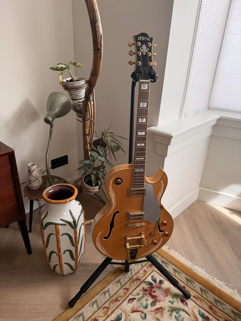 Shine SHC -909 semi-acoustic guitar, Muziek en Instrumenten, Ophalen, Zo goed als nieuw, Hollow body, Overige merken