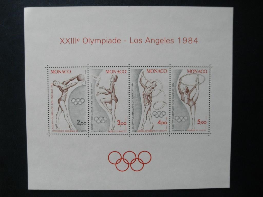 Postzegels Monaco 1984 blok 25 olympische Spelen cw 7,00 pf., Ophalen of Verzenden, Postfris