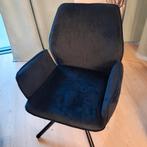 2 mooie draaifauteuils in blauw stof, Huis en Inrichting, Fauteuils, Ophalen, Minder dan 50 cm, 75 tot 100 cm, Zo goed als nieuw