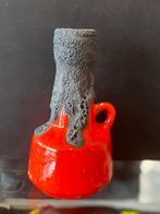 Roth Keramik Fat Lava-vaas: rood MCM-keramiek met handvat, Ophalen of Verzenden