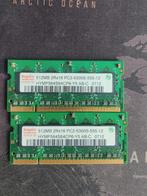 2x 512MB DDR2 SO-DIMM, Computers en Software, RAM geheugen, Ophalen, DDR2, Laptop, Gebruikt