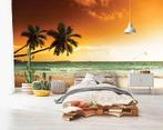 Fotobehang / Behang - Zee - Palmbomen boven het Strand, Verzenden, Oranje, Minder dan 10 m², Info@fotobehangkoning.nl