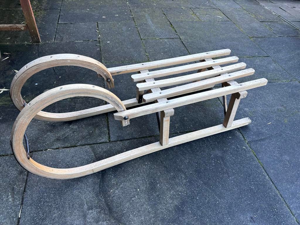 Houten slee voor kinderen, Kinderen en Baby's, Speelgoed | Buiten | Skelters, Ophalen, Gebruikt, Overige merken