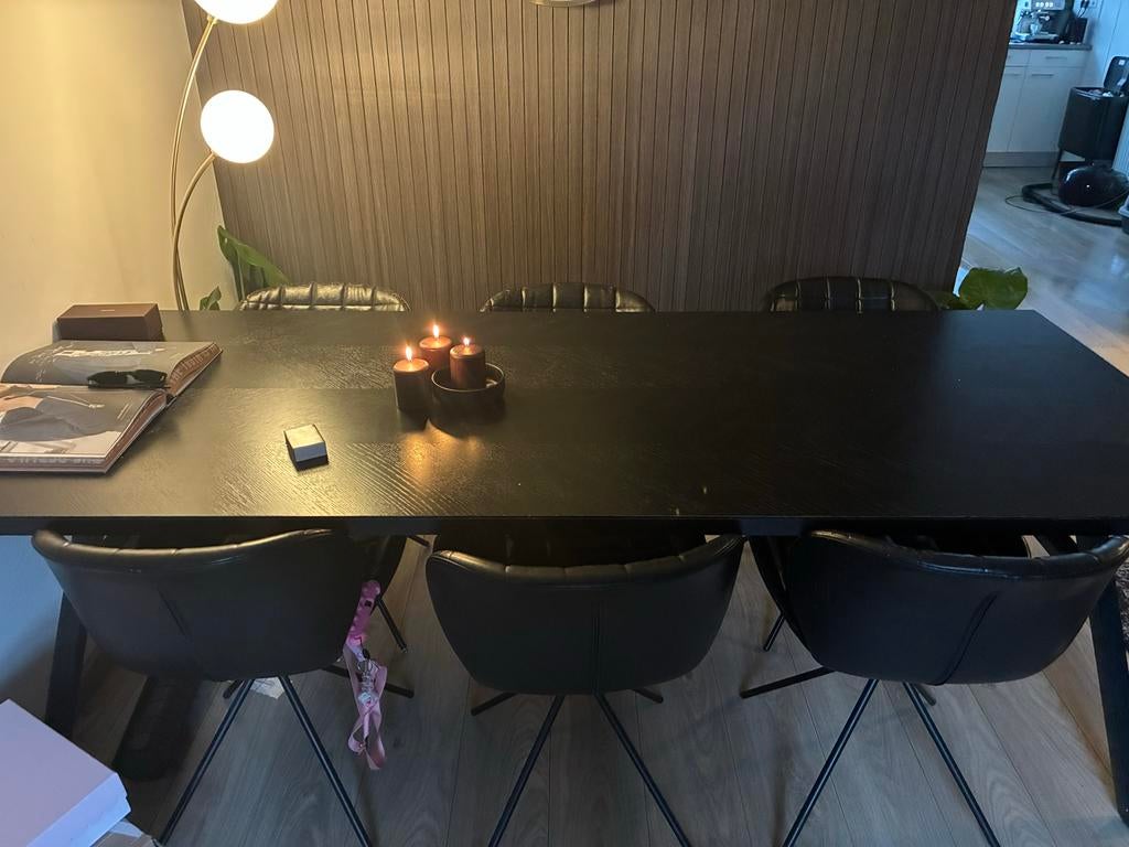 Zuiver tafel 220x190 - Stijlvolle eettafel, Huis en Inrichting, Tafels | Eettafels, Gebruikt, 150 tot 200 cm, 200 cm of meer, Vijf personen of meer