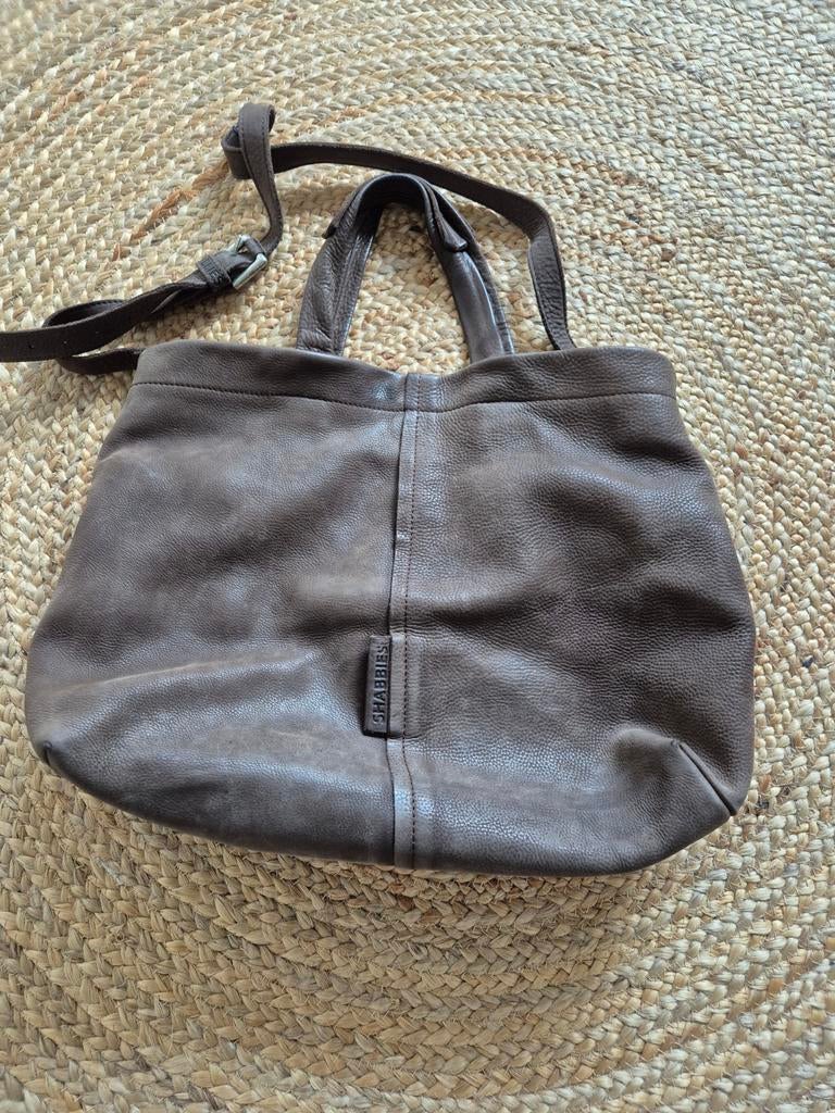 Shabbies leren tas, Ophalen of Verzenden, Gebruikt, Bruin, Handtas