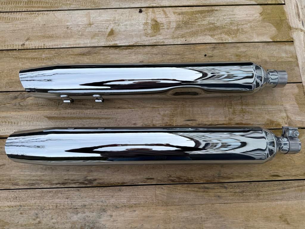 Harley Davidson Einddempers - Chroom Uitlaatdempers, Ophalen, Gebruikt