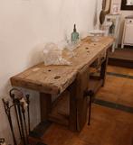 mooie oude werkbank met lade en onderblad, Ophalen