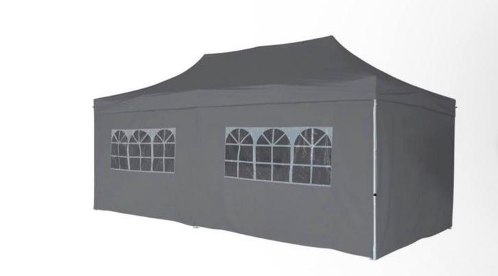 Nieuwe Easy Up Partytent 6x290 cm - Grijs, Tuin en Terras, Partytenten, Nieuw, Partytent, 2 meter of meer, 5 tot 8 meter, Minder dan 4 meter