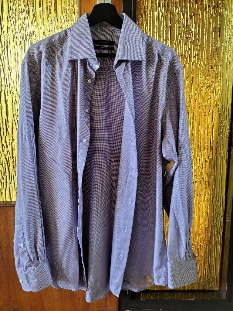 Zeer goede staat: ALVEARE HERENBLOUSE MAAT 42 "PAARS" !, Kleding | Heren, Overhemden, Verzenden, Paars, Zo goed als nieuw, Halswijdte 41/42 (L)
