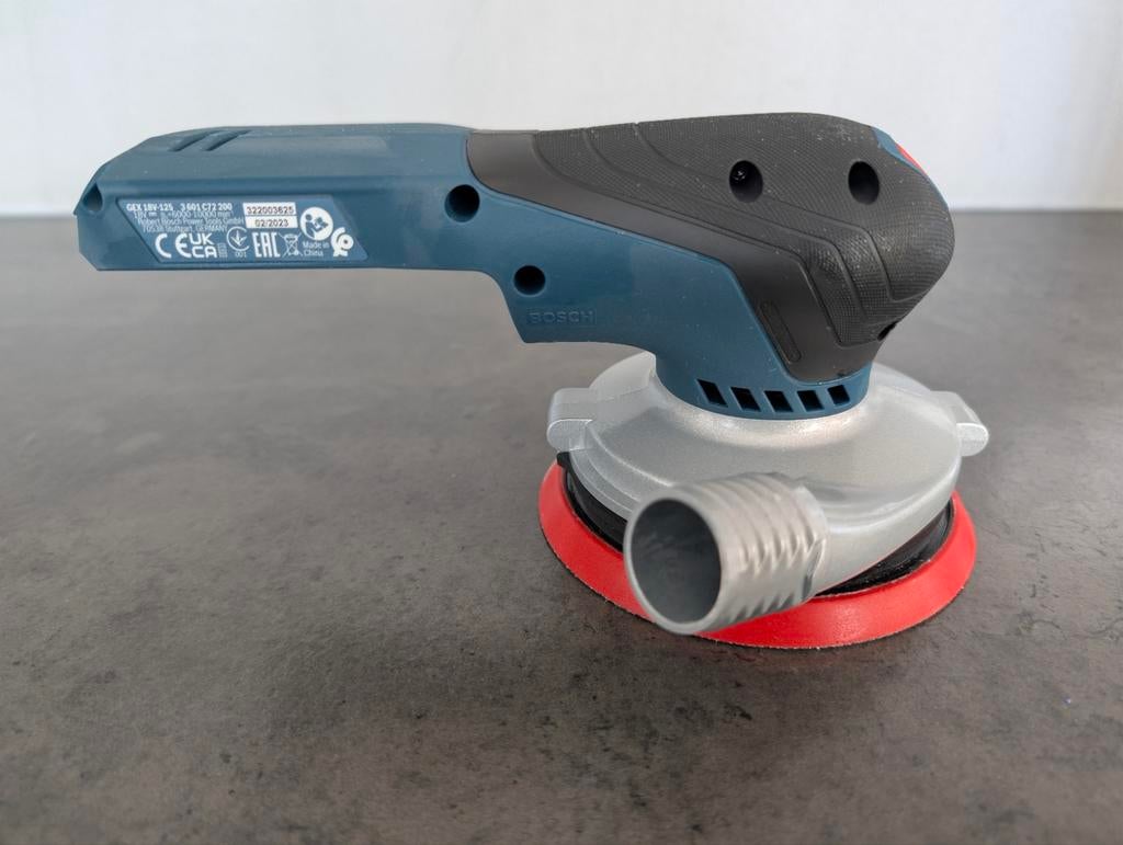 Nieuwe Bosch proffesional accu schuurmachine GEX 18V-125, Ophalen, Nieuw, Minder dan 600 watt, Excentrische schuurmachine