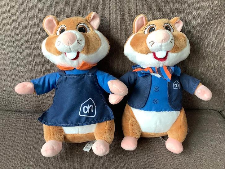 set hamsters AH in personeel outfit 10 euro, Kinderen en Baby's, Speelgoed | Knuffels en Pluche, Zo goed als nieuw, Overige typen