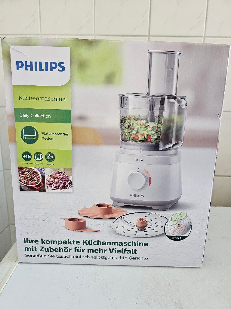 Philips keukenmachine HR7310, Witgoed en Apparatuur, Keukenmixers, Ophalen of Verzenden, Nieuw, Vaatwasserbestendig, 3 snelheden of meer