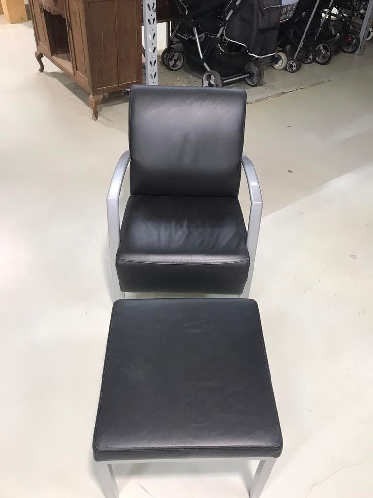 Montel design fauteuil & voetenbankje, U, U, Ophalen of Verzenden, Zo goed als nieuw