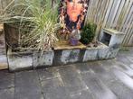 Betonnen tuindecoratie: plantenbakken en zitje, Tuin en Terras, Tuinbeelden, Ophalen, Gebruikt, Beton, Overige typen