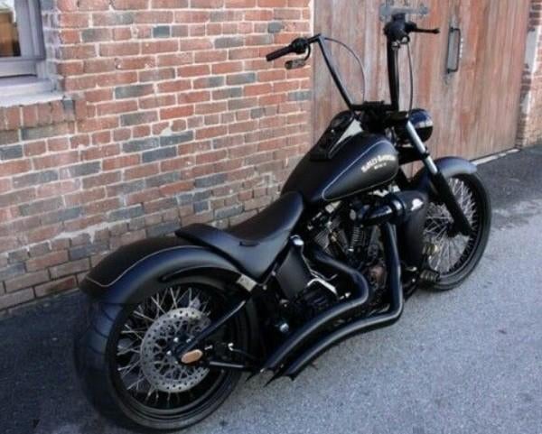 vance hines zwarte BIG RADIUS 2 into 2 uitlaat softail dyna, Motoren, Onderdelen | Harley-Davidson, Ophalen of Verzenden, Gebruikt