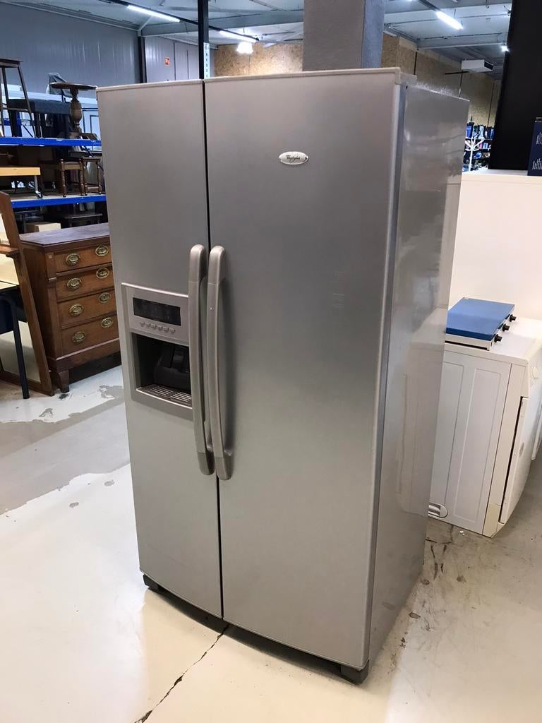 Defecte Whirlpool Amerikaanse koelkast, 200 liter of meer, 60 cm of meer, Met aparte vriezer, Zo goed als nieuw