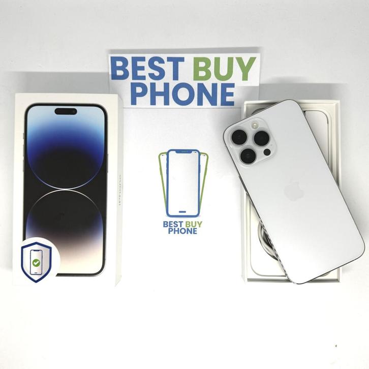 iPhone 14 Pro Max 128GB zilver /krasvrij glas /87% batt /gar, Telecommunicatie, Mobiele telefoons | Apple iPhone, Zo goed als nieuw