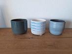 Bloempotten keramiek Ø 13cm, h 12cm, Overige materialen, Rond, Ophalen of Verzenden, Binnen