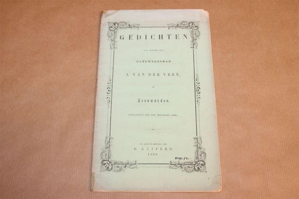 Gedichten handwerkman J. van der Veen 1860, Ophalen of Verzenden