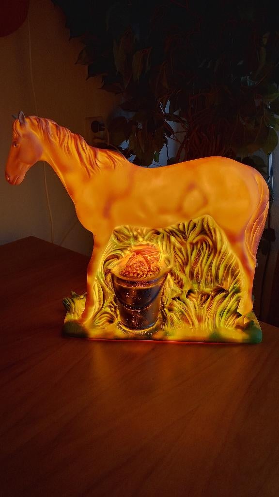 Vintage grote Heico Germany paarden lamp periode 1970, Ophalen