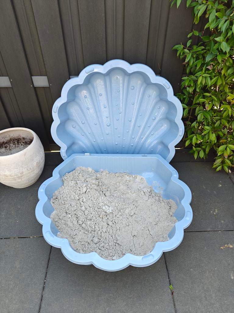 SwingKing Zandbak schelp pastel licht blauw, Kinderen en Baby's, Speelgoed | Buiten | Zandbakken, Ophalen, Zo goed als nieuw