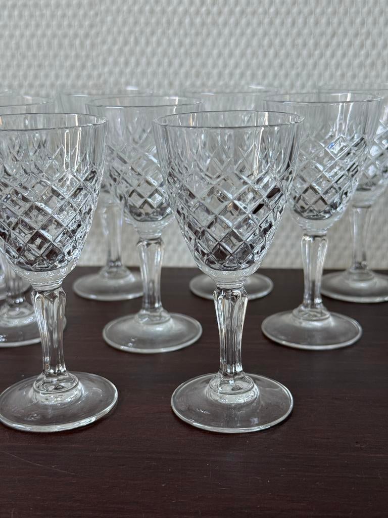 Luminarc Ruit Geslepen Glazen Borrelglaasjes, Glas, Glas of Glazen, Ophalen of Verzenden, Overige stijlen, Glas