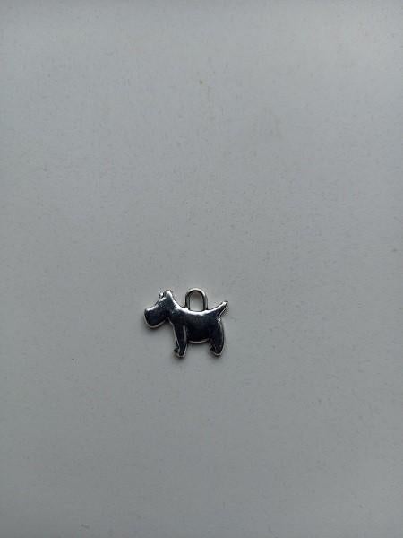 Kettinghanger hond schnauzer  , Overige materialen, Verzenden, Nieuw, Zilver