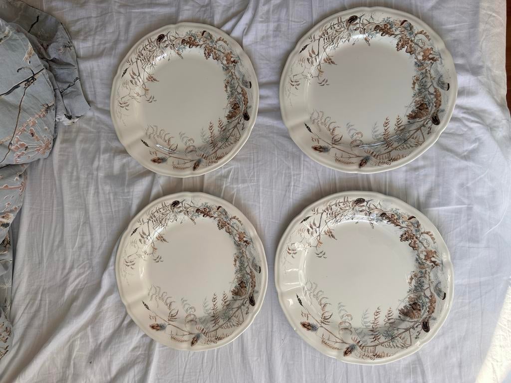 4 borden Gien Sologne, Ophalen of Verzenden